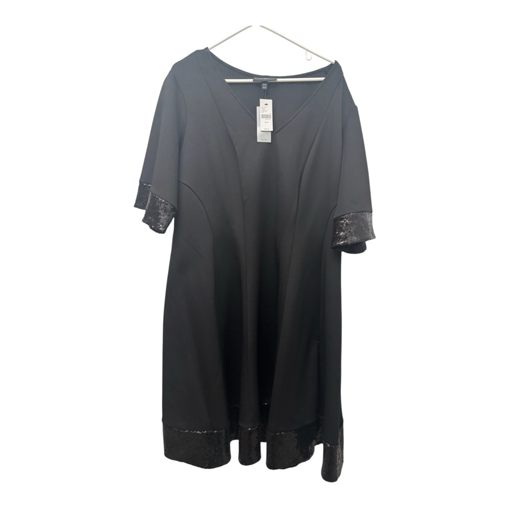 Lane Bryant Black Mini Dress with Sequin Accents - Picture 5 of 5